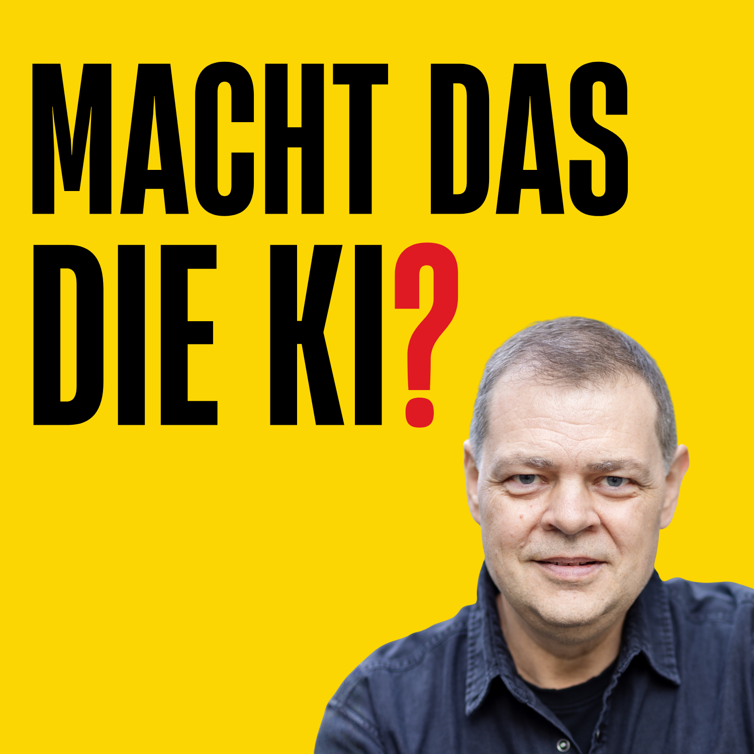 Cover des Podcasts «Macht das die KI?» mit Volker Fröse